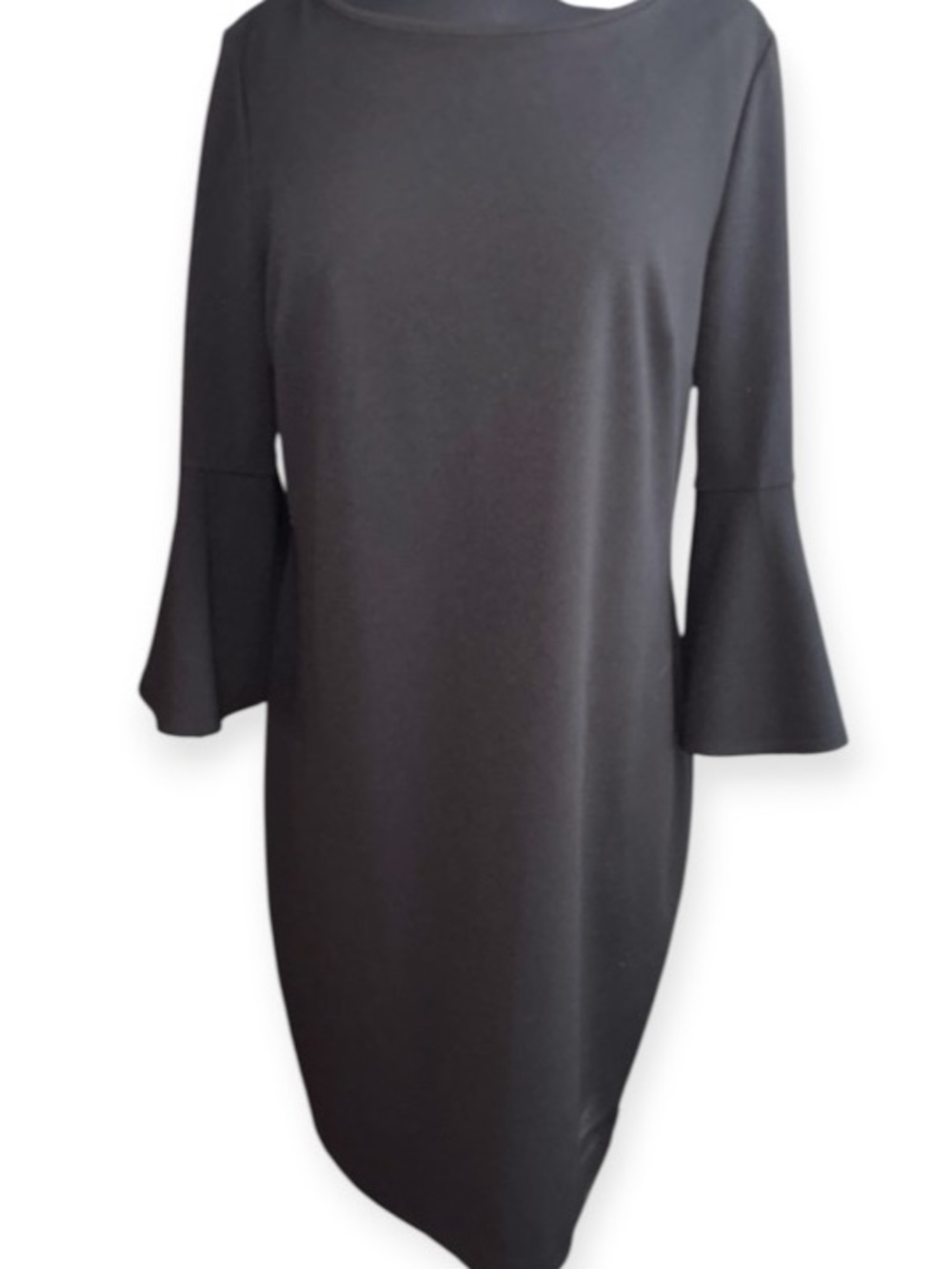 Calvin Klein Black Bell-Sleeve Midi Dress, P2P:20”, L:40”